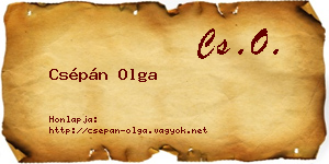 Csépán Olga névjegykártya